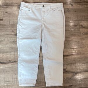 Talbots White High-Rise Jegging Crop Cropped Jeans Size 20 P Petite (P53)